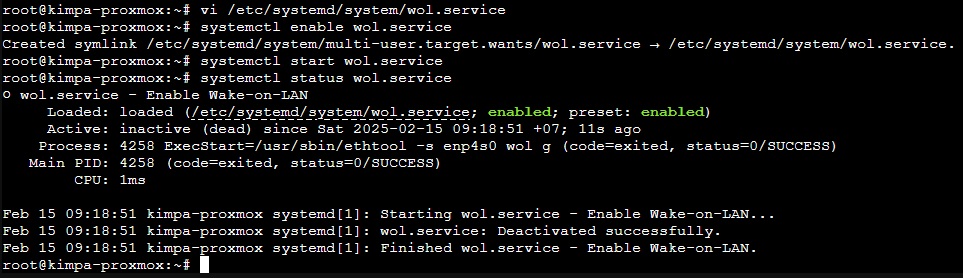 enable-and-start-wol-service